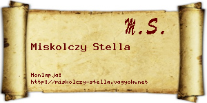 Miskolczy Stella névjegykártya